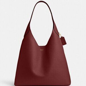 Coach Brooklyn 39 Leather Hobo Shoulder Bag *RUBY*